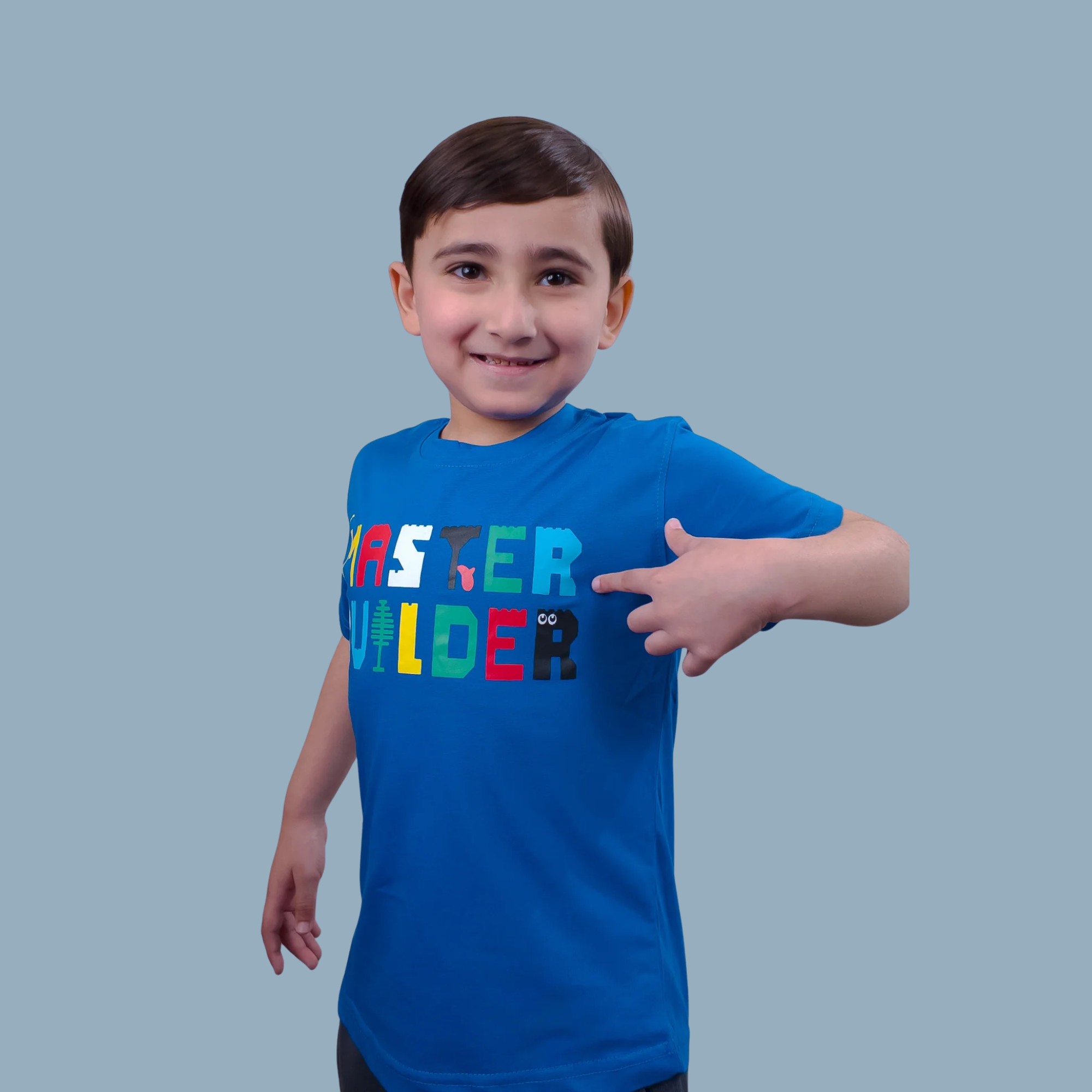 Blue Cotton T-Shirt | (Ages 2-14)